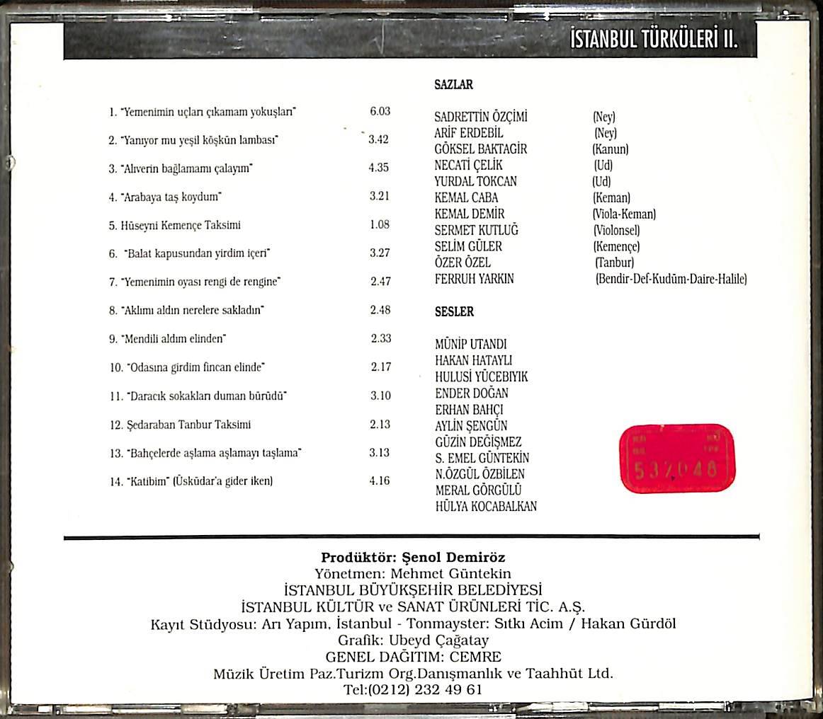İstanbul Türküleri 1 & İstanbul Folk Songs 1 CD (İkinci El) CD4970 - 2