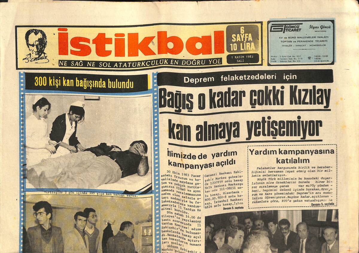 İstikbal Gazetesi 1 Kasım 1983 - Islah Evi Yarı Açık Cezaevi Oldu - Metin Pantaroğlu Şeytanın Bacağını Kırdı! GZ142536 - 1