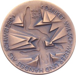İsviçre Genral Henri Guisan 1970 Yılı Bronz Madalyon MVM2025 - 2