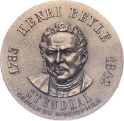 İsviçre Henri Beyle (Stendhal) Edebiyat Hatıra Madalyonu MVM2162 - Gökçekoleksiyon