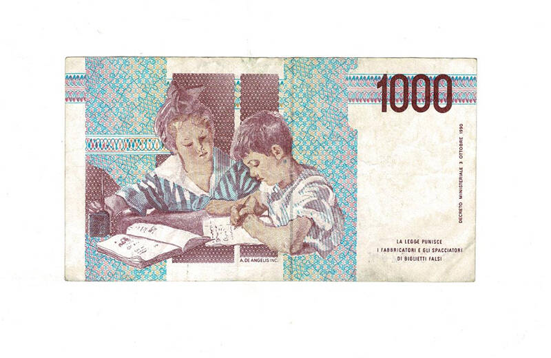 İtalya 1000 Lire 1990 ÇÇT YKP8008 - 2