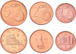 İtalya 1510 Euro Cent Takım ÇİL Madeni Para Lotu YMP10813 - Gökçekoleksiyon