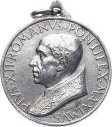 İtalya 1950 Yılı Papa Pius XII Görselli Vatikan Dini Madalyası MVM2034 - Gökçekoleksiyon