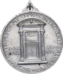 İtalya 1950 Yılı Papa Pius XII Görselli Vatikan Dini Madalyası MVM2034 - 2