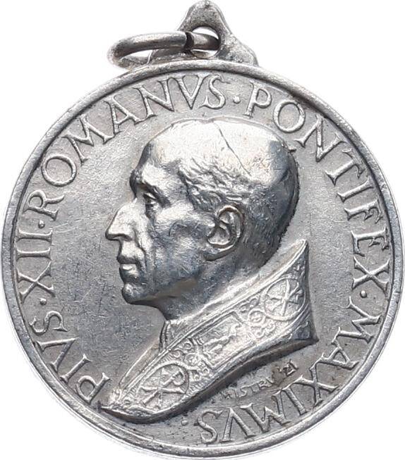 İtalya 1950 Yılı Papa Pius XII Görselli Vatikan Dini Madalyası MVM2034 - 3