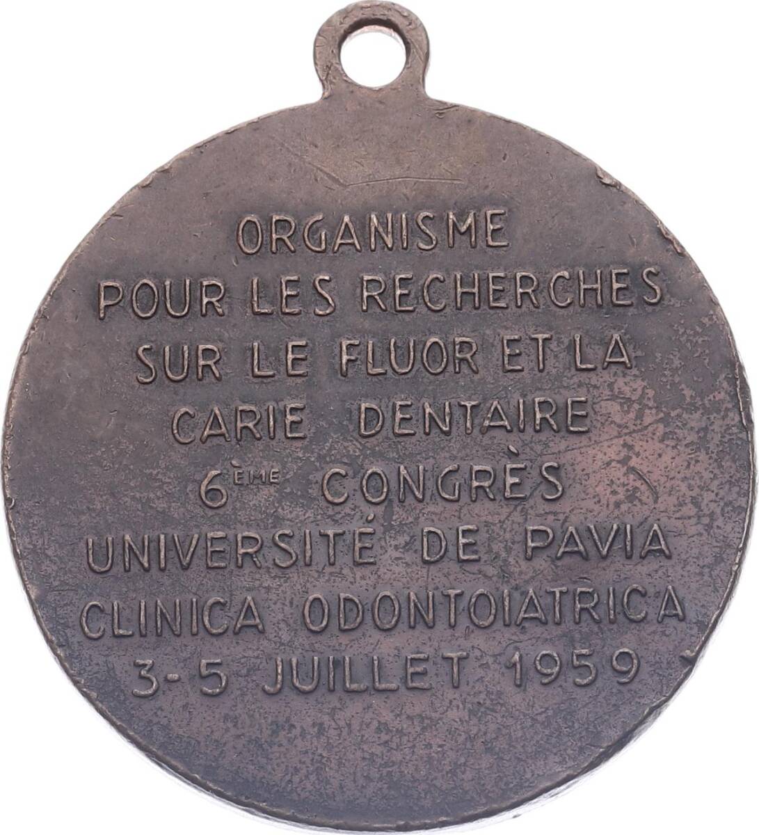 İtalya 1959 Yılı Pavia Üniversitesi Tıbbi Kongre Bronz Hatıra Madalyası MVM2143 - 2