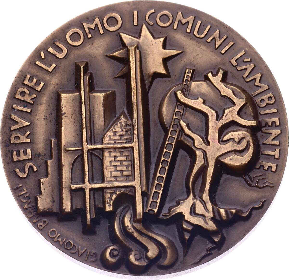 İtalya Palermo İnsanlara ve Çevreye Hizmet Madalyonu MVM2062 - 2