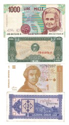 İtalya/Kamboçya/Hırvatistan/Gürcistan Yabancı Kağıt Para Lotu ÇİL/ÇÇT YKP8344 - 3