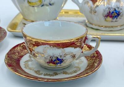 İtalyan Porselen Çay Kahve Takımı AOB1931 - 2