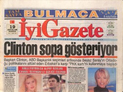 İyi Gazete Gazetesi 19 Ağustos 1996 - Ajda Pekkan'a Süper Jest - Fuar Oya'ya Yaradı - Hülya Avşar'ı 2 Saatte Ördüler - Tarkan Gitti Musti Geldi GZ2893 - Gökçekoleksiyon