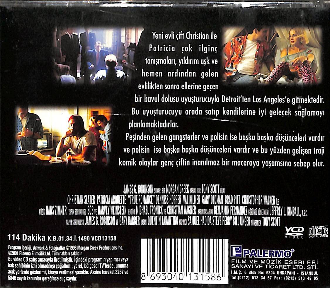 İz Peşinde – True Romance (1993) Orijinal VCD Film VCD28859 - 2