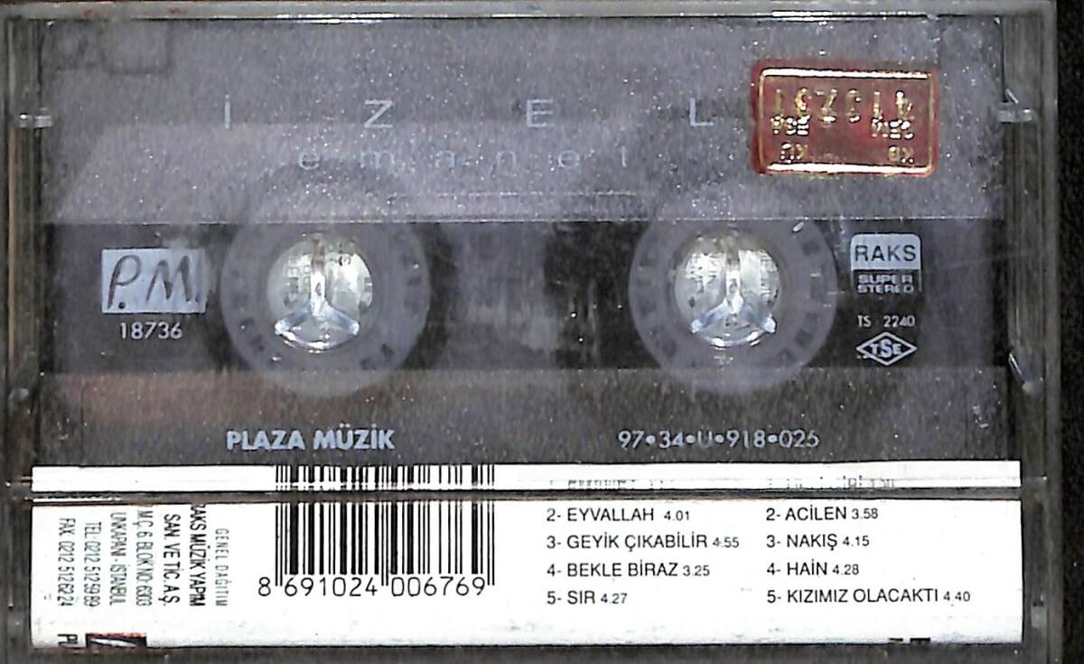 İzel - Emanet Kaset (Kırmızı Bandrol - İkinci El) KST27922 - 2