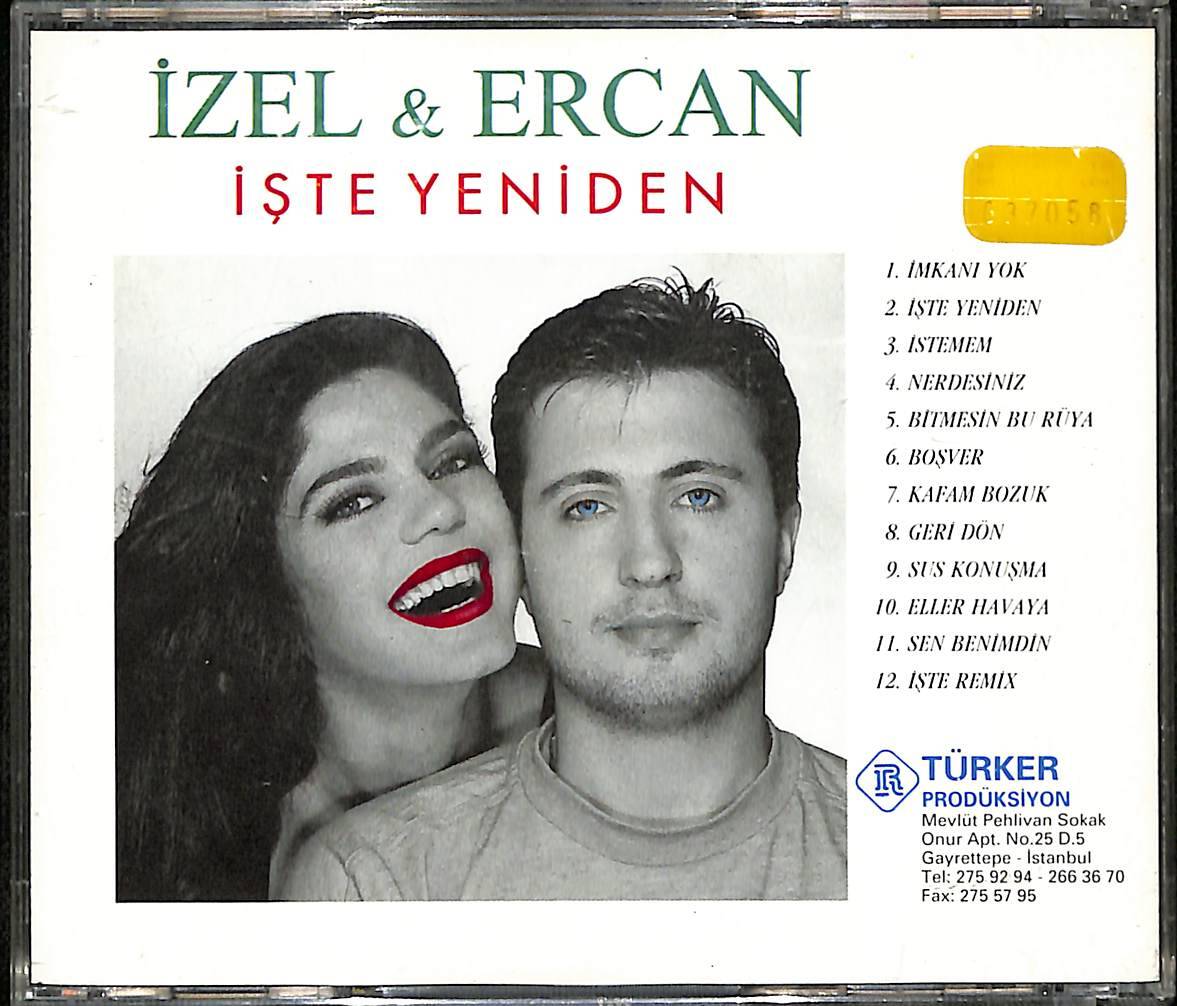 İzel & Ercan – İşte Yeniden | Türker Prodüksiyon Müzik CD (İkinci El - 1993 - Orijinal Türkiye Baskısı - Sarı Bandrol) CD5933 - 2