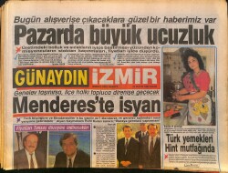 İzmir Günaydın Gazetesi 27 Mayıs 1990 - Menderes'te İsyan - İzmir Büyük Maçı Yaşıyor GZ134255 - 1