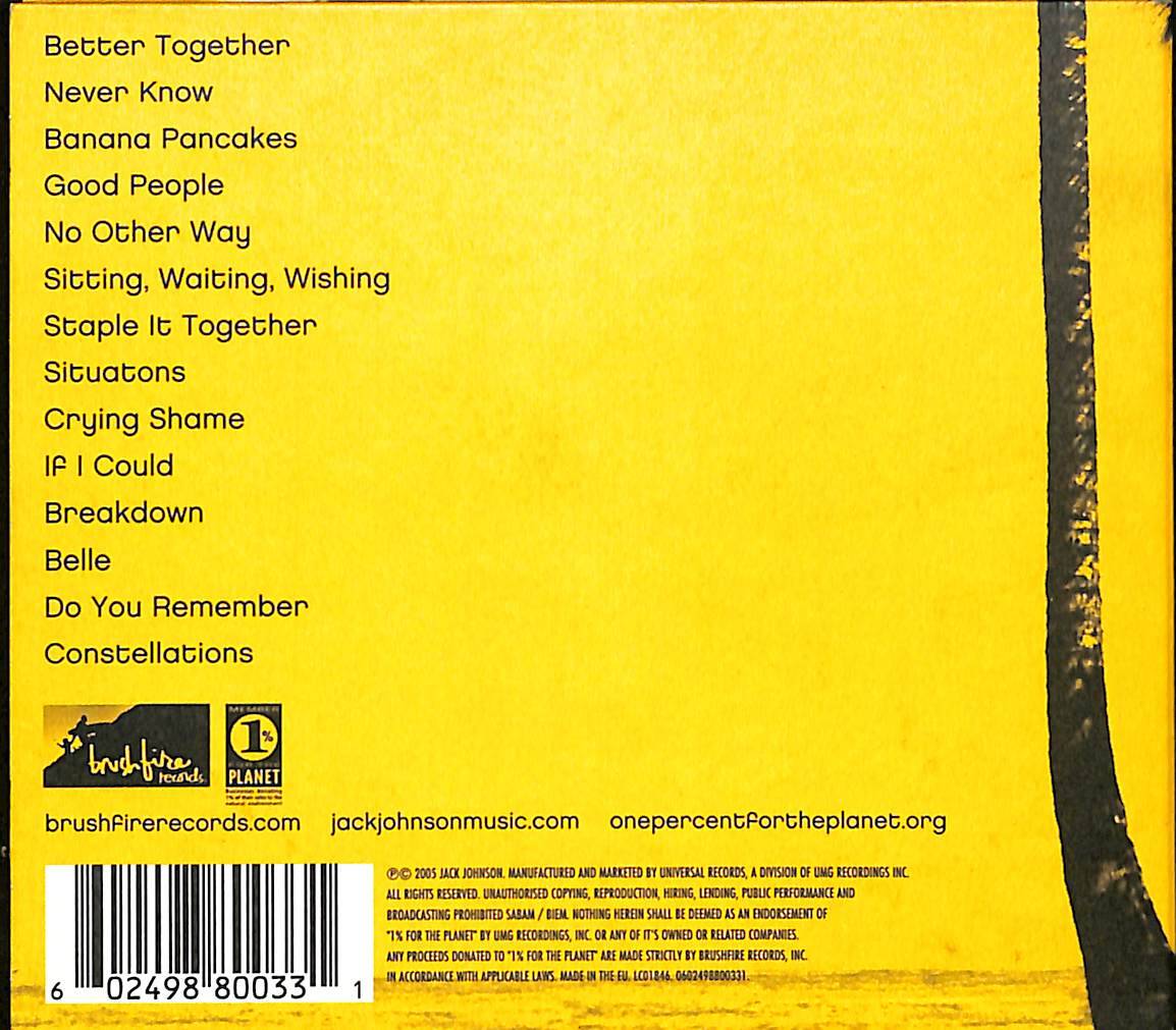 Jack Johnson - In Between Dreams CD (İkinci El) CD4315 - 3