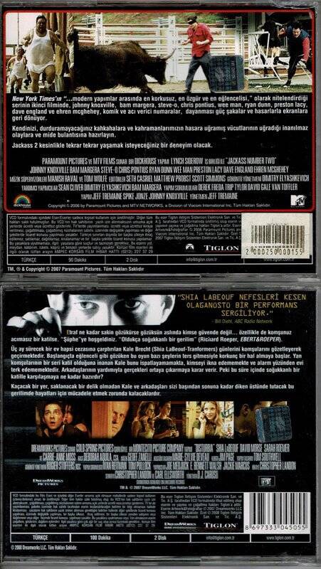 Jackass İki Şüphe - 2 Adet VCD Film VCD316 - 2