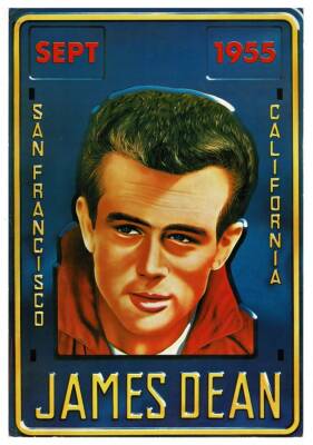 James Dean Eski Kartpostal (Büyük Boy) KRT7545 - 1
