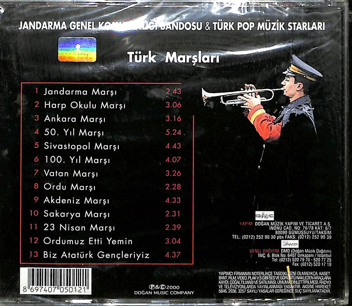 Jandarma Genel Komutanlığı Bandosu & Türk Pop Müziği Starları CD (Sıfır) CD4337 - 2