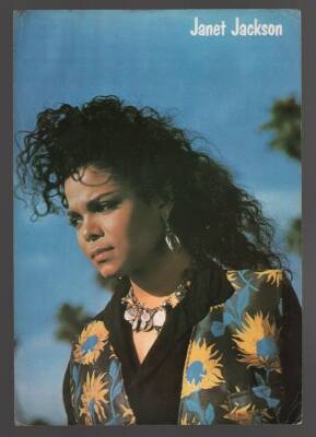 Janet Jackson Büyük Boy Kartpostal KRT4747 - 1