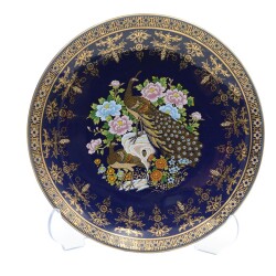 Japon Yapımı Tavus Kuşu Motifli Tabak AOB1037 - Gökçekoleksiyon