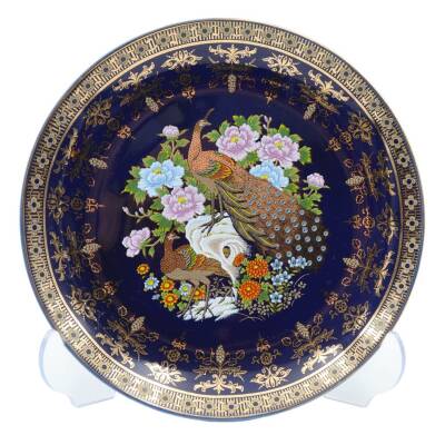 Japon Yapımı Tavus Kuşu Motifli Tabak AOB1038 - 1