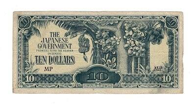 Japonya - Malaya İşgali 10 Dolar Parası 1942-1944 - ÇÇT YKP7406 - 1
