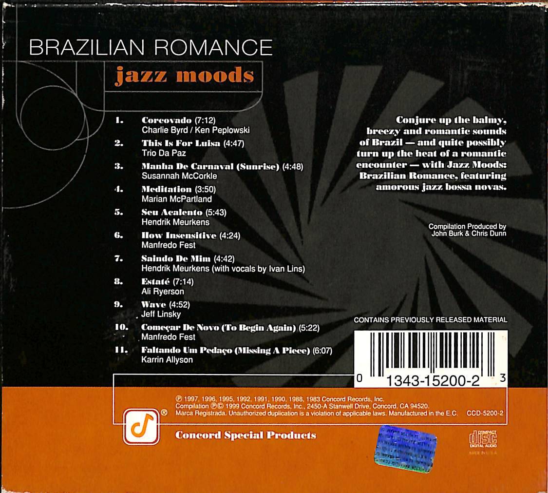 Jazz Moods - Brazilian Romance CD (İkinci El) CD5488 - 2