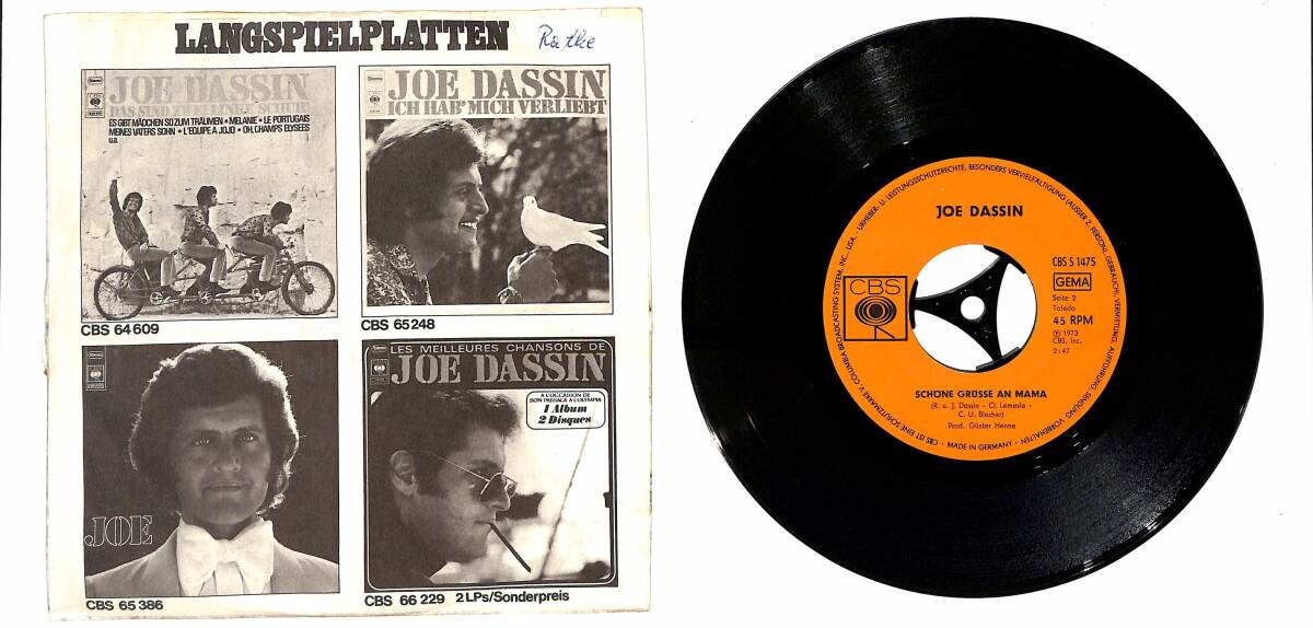 Joe Dassin - In Paris Ringsumher / Schöne Grüsse An Mama Plak (10/7.5) PLK26153 - 2