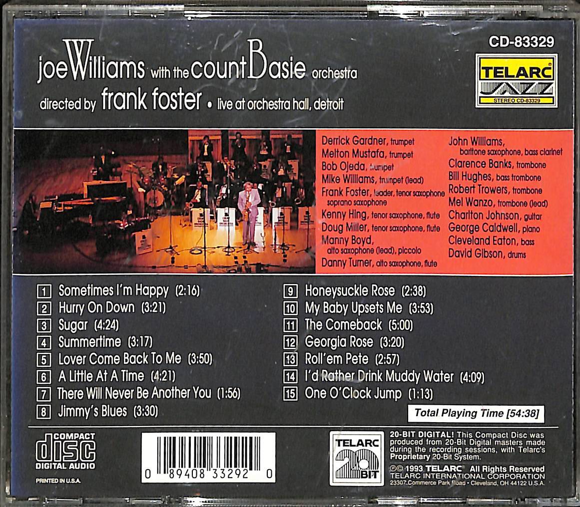 Joe Williams - Live at Orchestra Hall, Detroit CD (İkinci El) CD4612 - 2