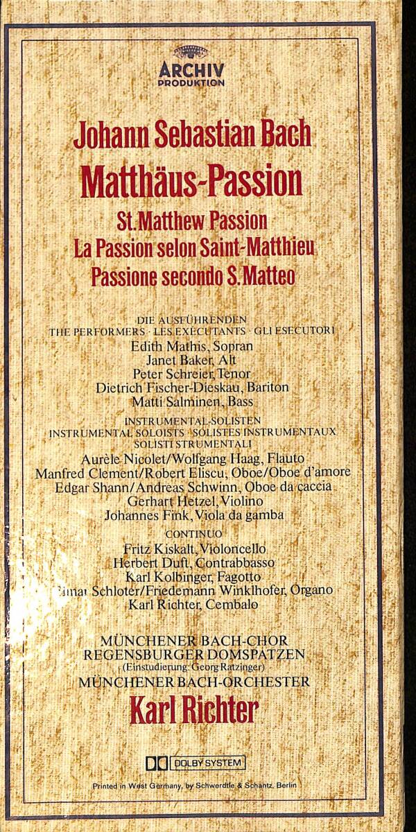 Johann Sebastian Bach - Matthäus-Passionen 3 Musicassettes VHS Film (İkinci El) VHS19 - 3