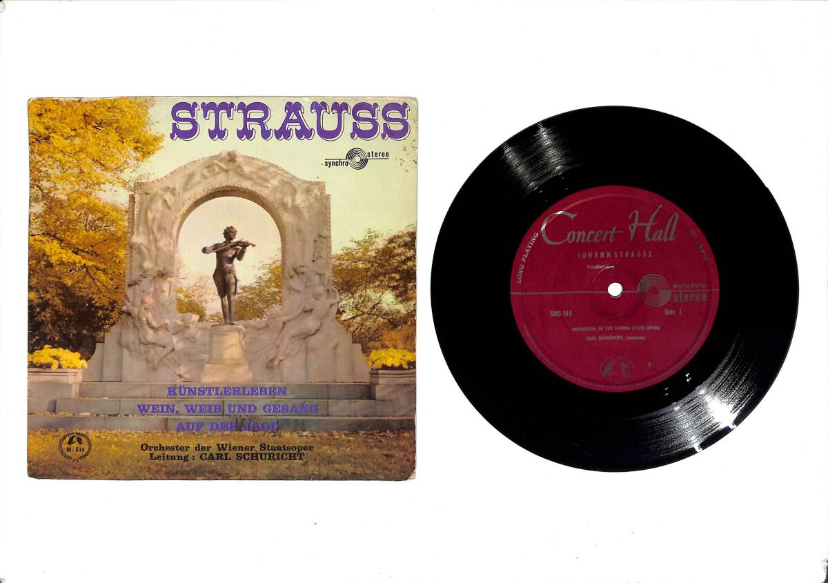 Johann Strauss – Orchestra Of The Vienna State Opera* Conducted By Carl Schuricht 45′lik Plak (10/7.5) PLK27356 - 1
