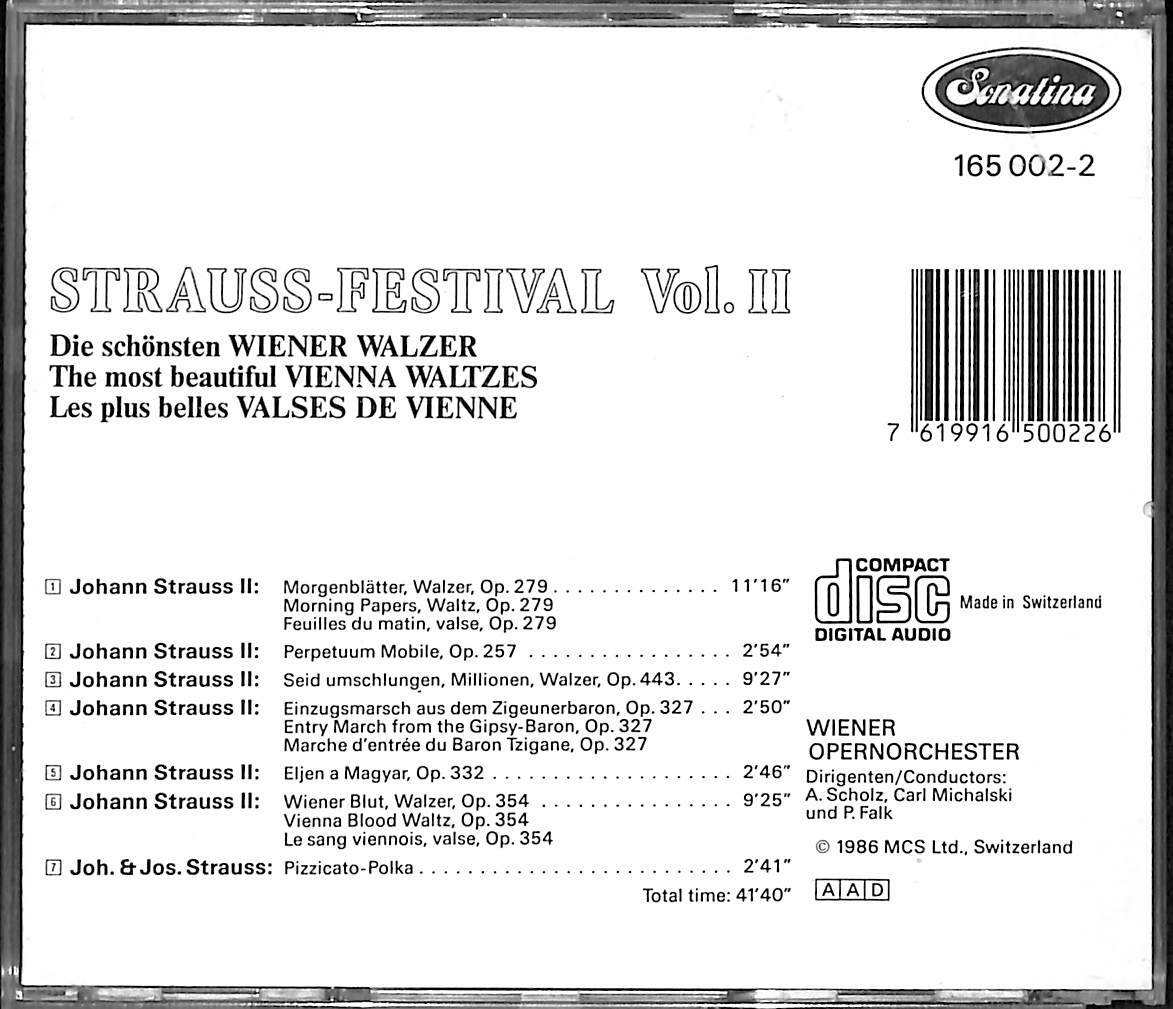 Johann Strauss - Strauss-Festival Vol. II CD (İkinci El) CD5573 - 2