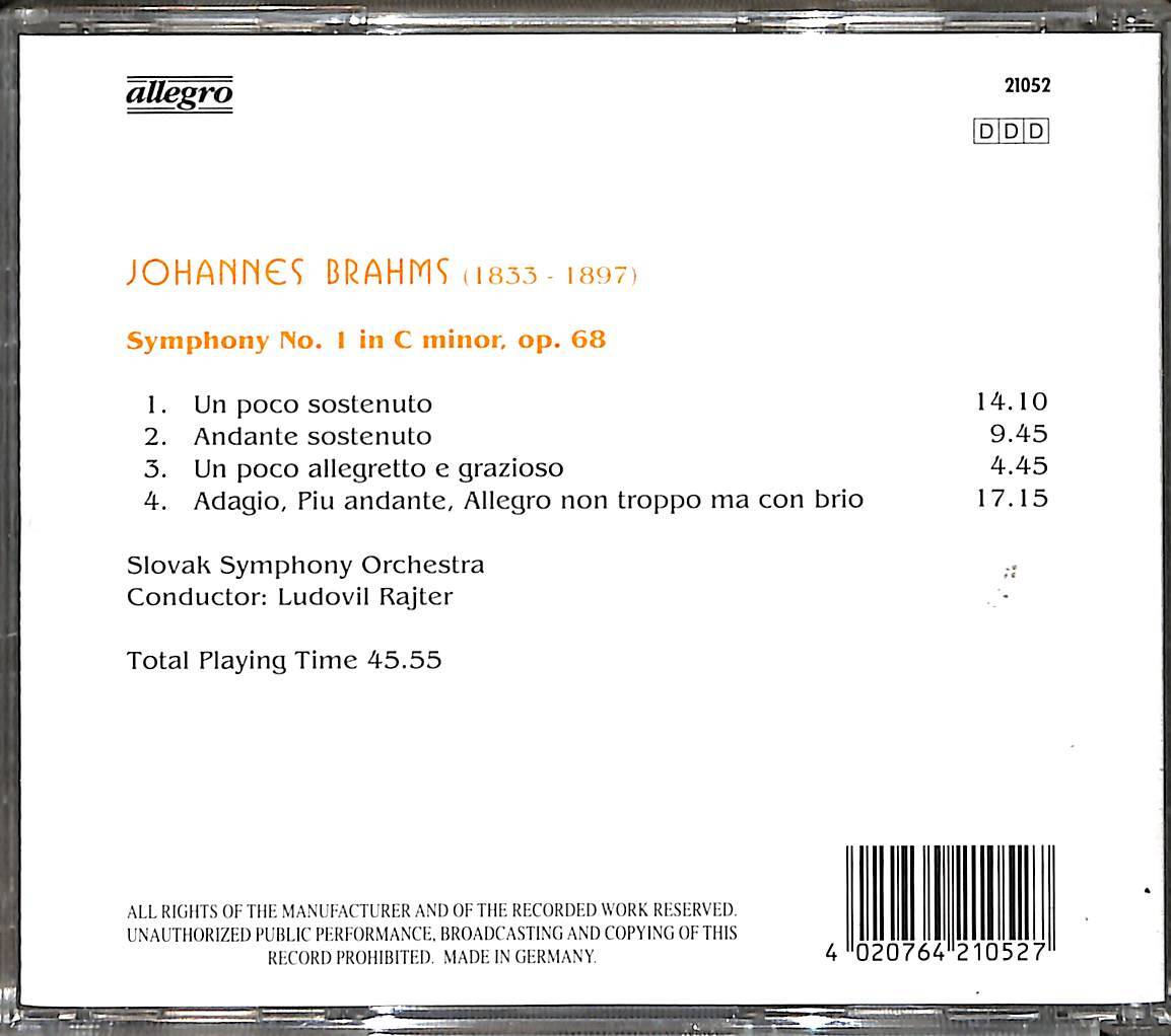 Johannes Brahms - Symphonie No. 1 CD (İkinci El) CD4894 - 2
