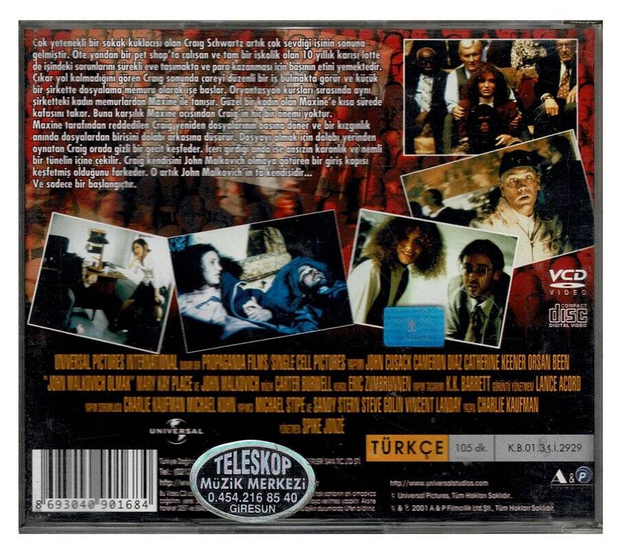 John Malkovich Olmak VCD Film VCD16 - 2