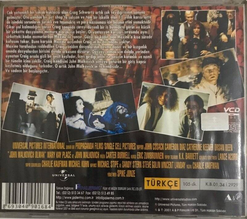 John Malkovich Olmak VCD Film VCD5234 - 2
