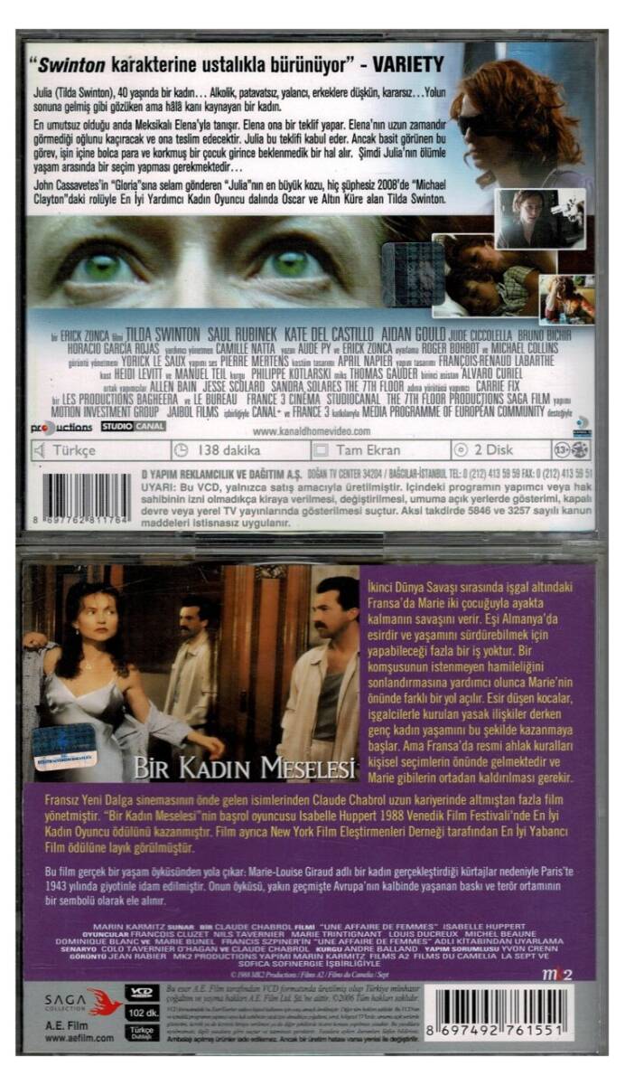 Julia Bir Kadın Meselesi - 2 Adet VCD Film VCD1289 - 2