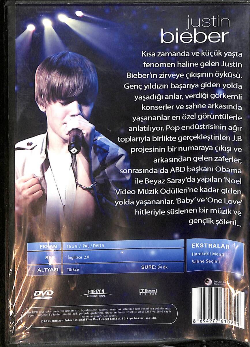 Justin Bieber - Bu Benim Dünyam DVD Film (İkinci El) DVD2787 - 2