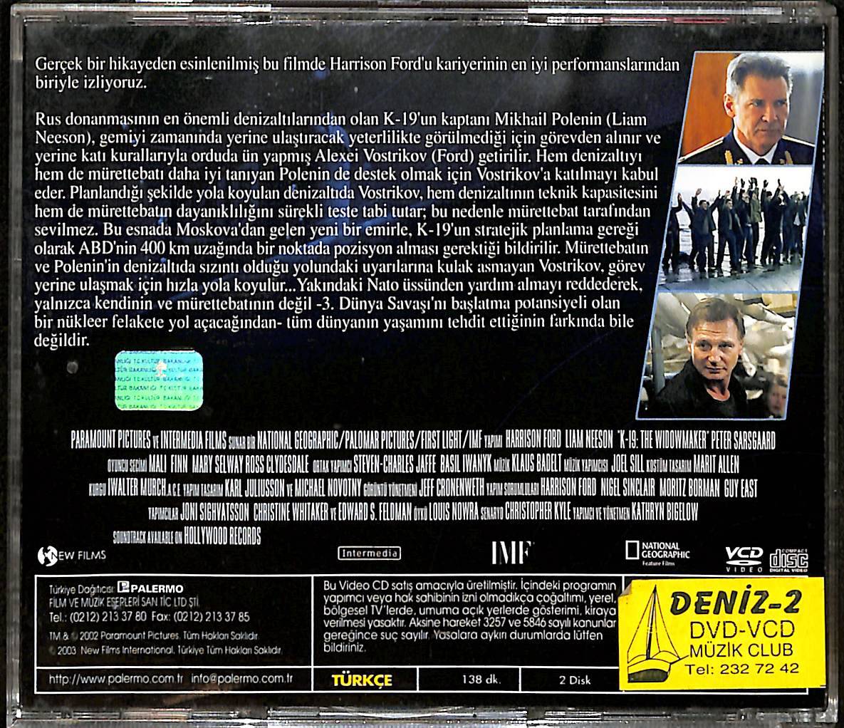 K-19: Tehlikeli Saatler – K-19: The Widowmaker (2002) Orijinal VCD Film VCD28961 - 2