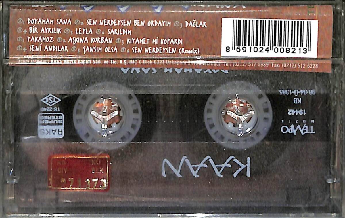 Kaan - Doyamam Sana Kaset (İkinci El) KST28576 - 2