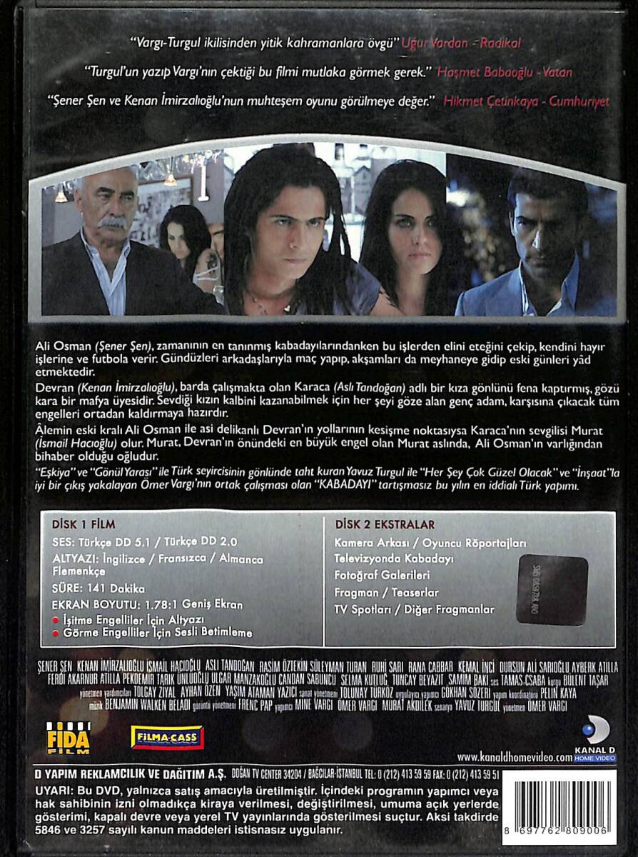 Kabadayı DVD Film 2 Disc (İkinci El) DVD2434 - 2