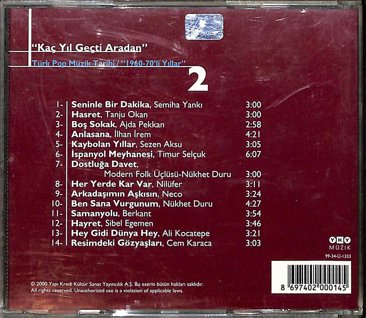 Kaç Yıl Geçti Aradan - Türk Pop Müzik Tarihi 1960-70'li Yıllar 2 CD (İkinci El) CD5501 - 2