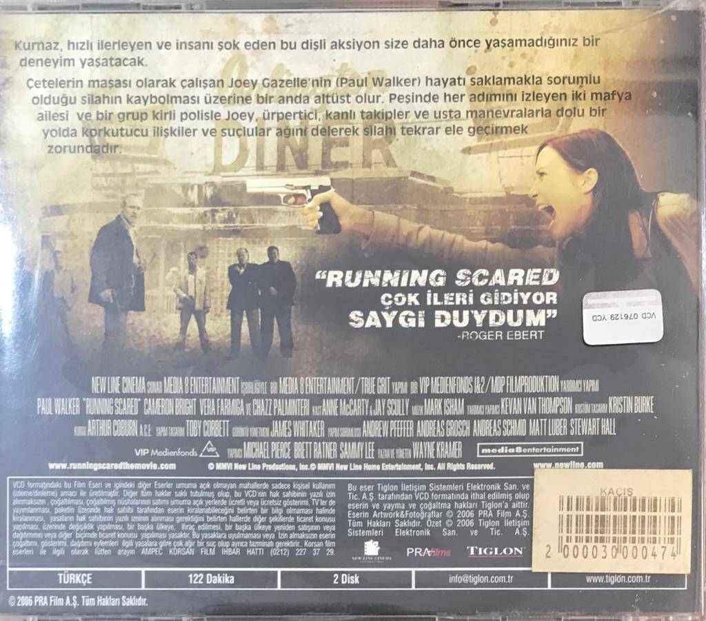 Kaçış -Runnıng Scared VCD Film VCD13321 - 2