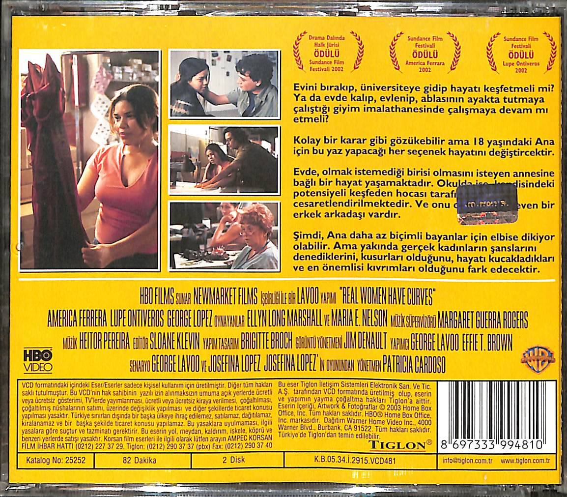 Kadın Dediğin - Real Women Have Curves (2002) Orijinal VCD Film VCD28777 - 2