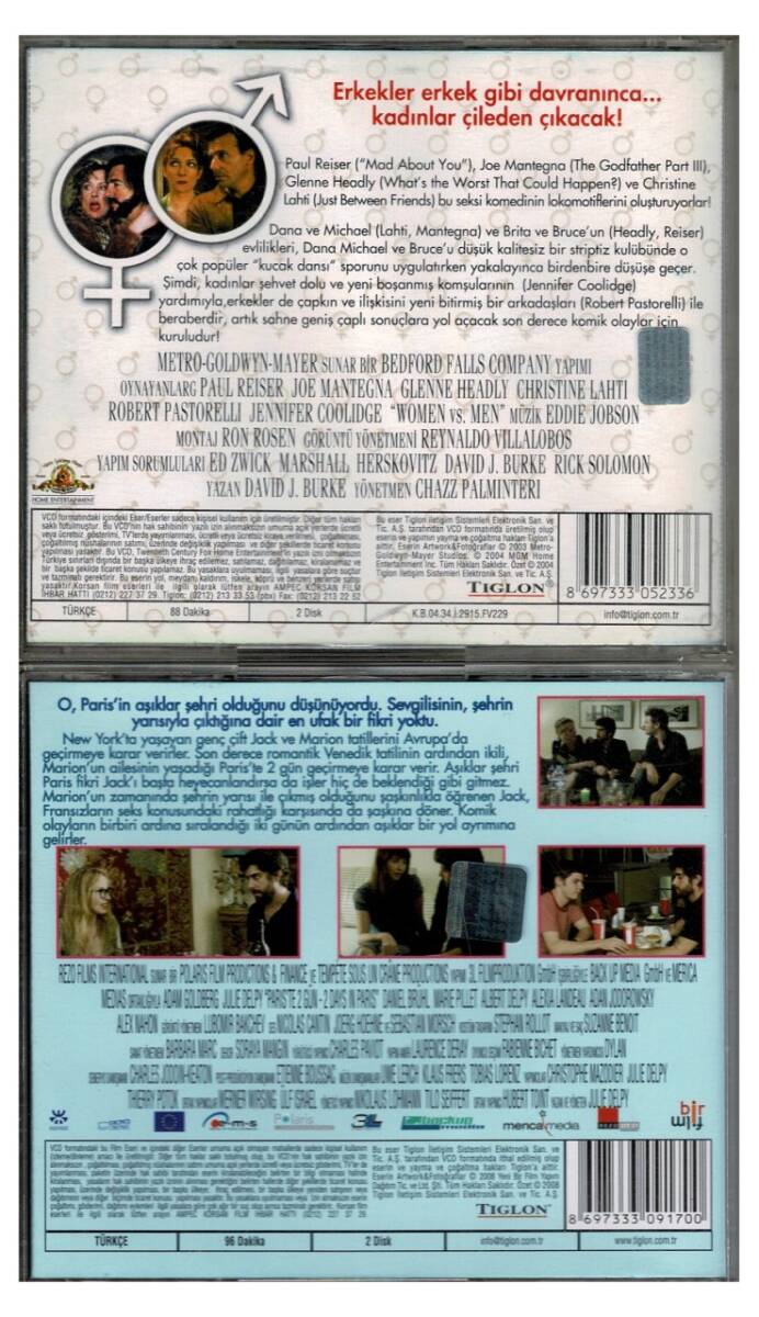 Kadınlar Erkeklere Karşı Pariste 2 Gün - 2 Adet VCD Film VCD1339 - 2
