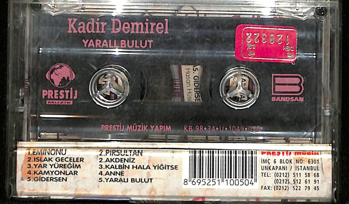 Kadir Demirel - Yaralı Bulut Kaset (İkinci El Kaset) KST29046 - 2