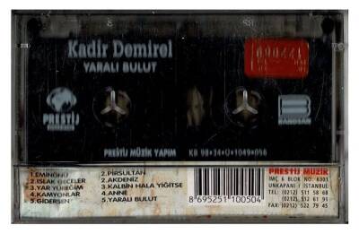 Kadir Demirel - Yaralı Bulut Kaset (İkinci El Kaset) KST7505 - 2