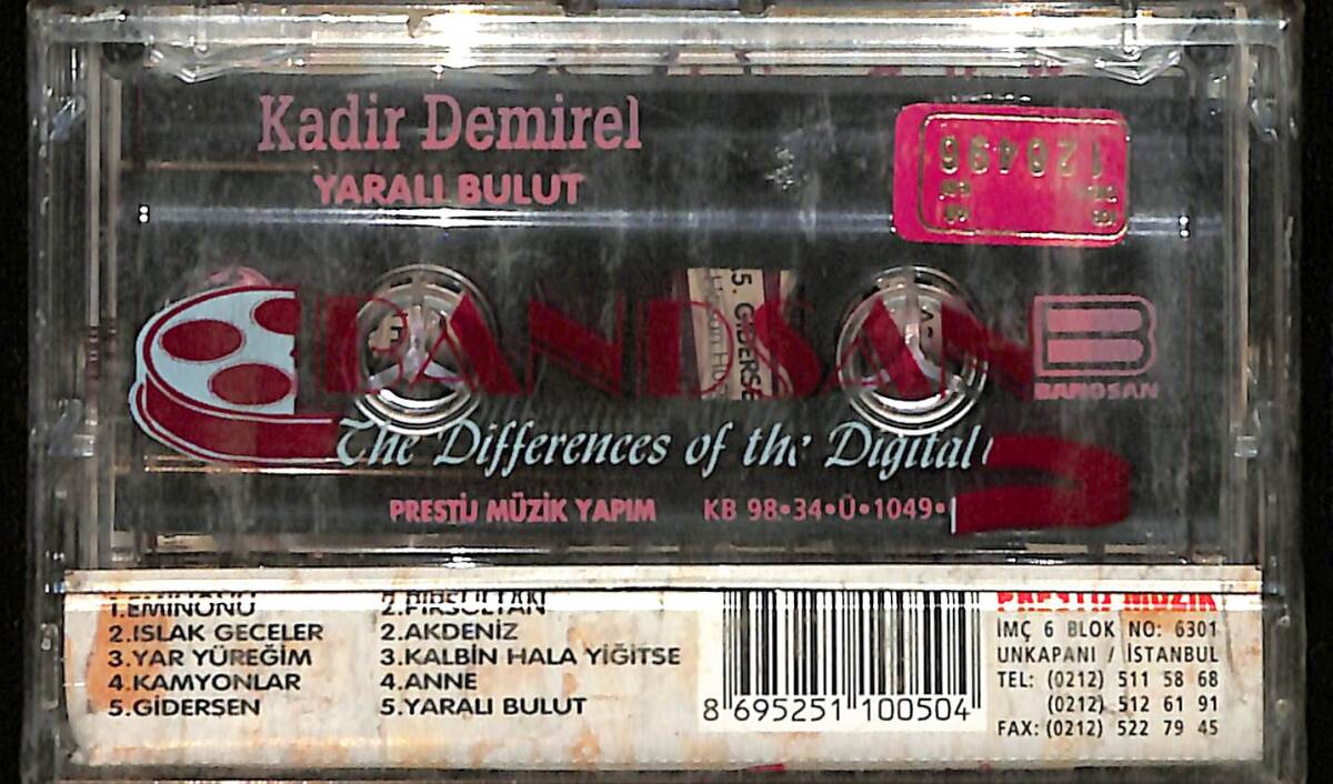 Kadir Demirel - Yaralı Bulut Kaset (Sıfır) KST28293 - 2