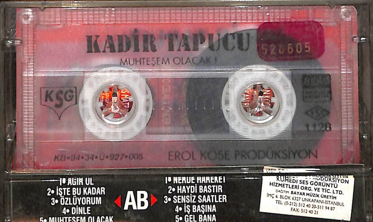 Kadir Tapucu - Muhteşem Olacak Kaset (İkinci El) KST28511 - 2