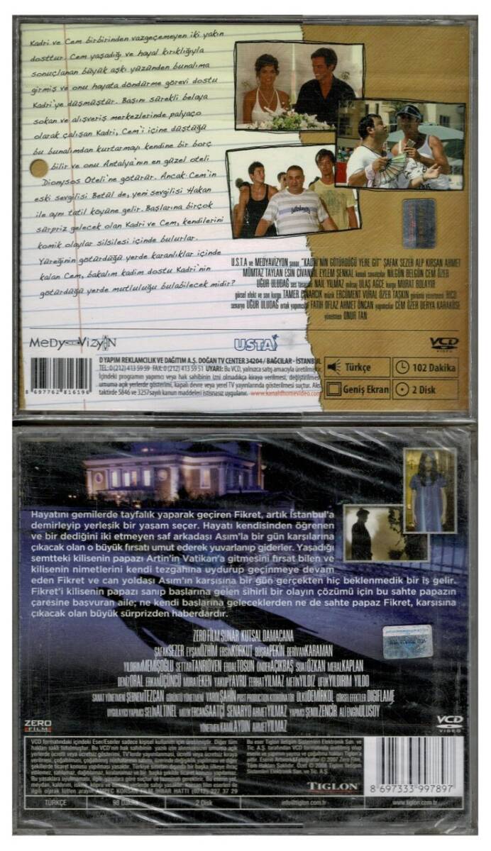 Kadrinin Götürdüğü Yere Git Kutsal Damacana - 2 Adet VCD Film VCD1244 - 2