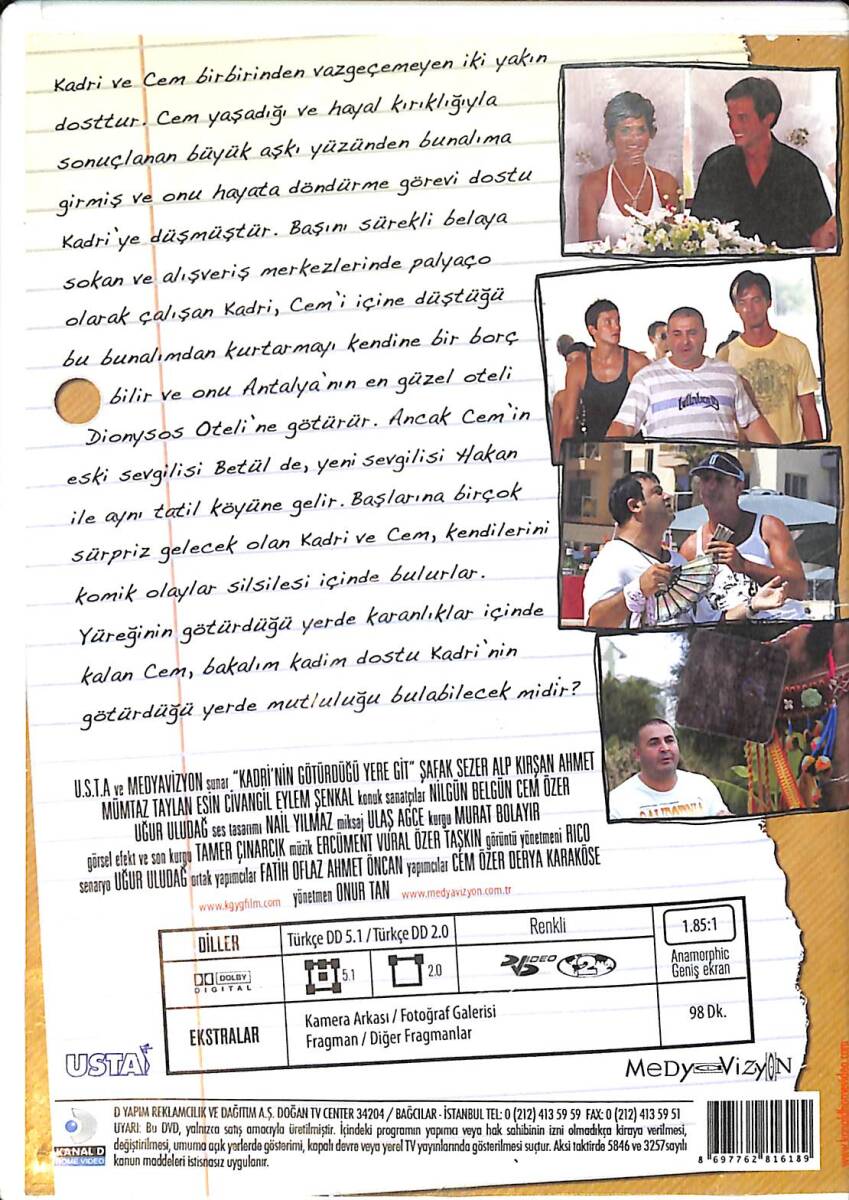 Kadri'nin Götürdüğü Yere Git / Şafak Sezer - Alp Kırşan DVD Film (İkinci El) DVD2890 - 2